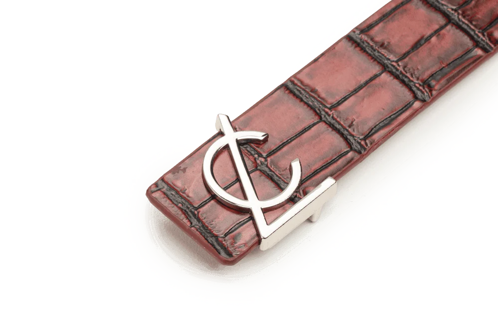 LEATHER BELT A1293 RED