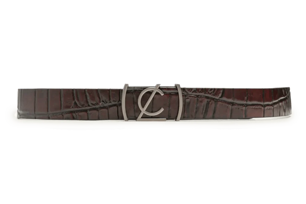 LEATHER BELT A1338 RED - Image 3
