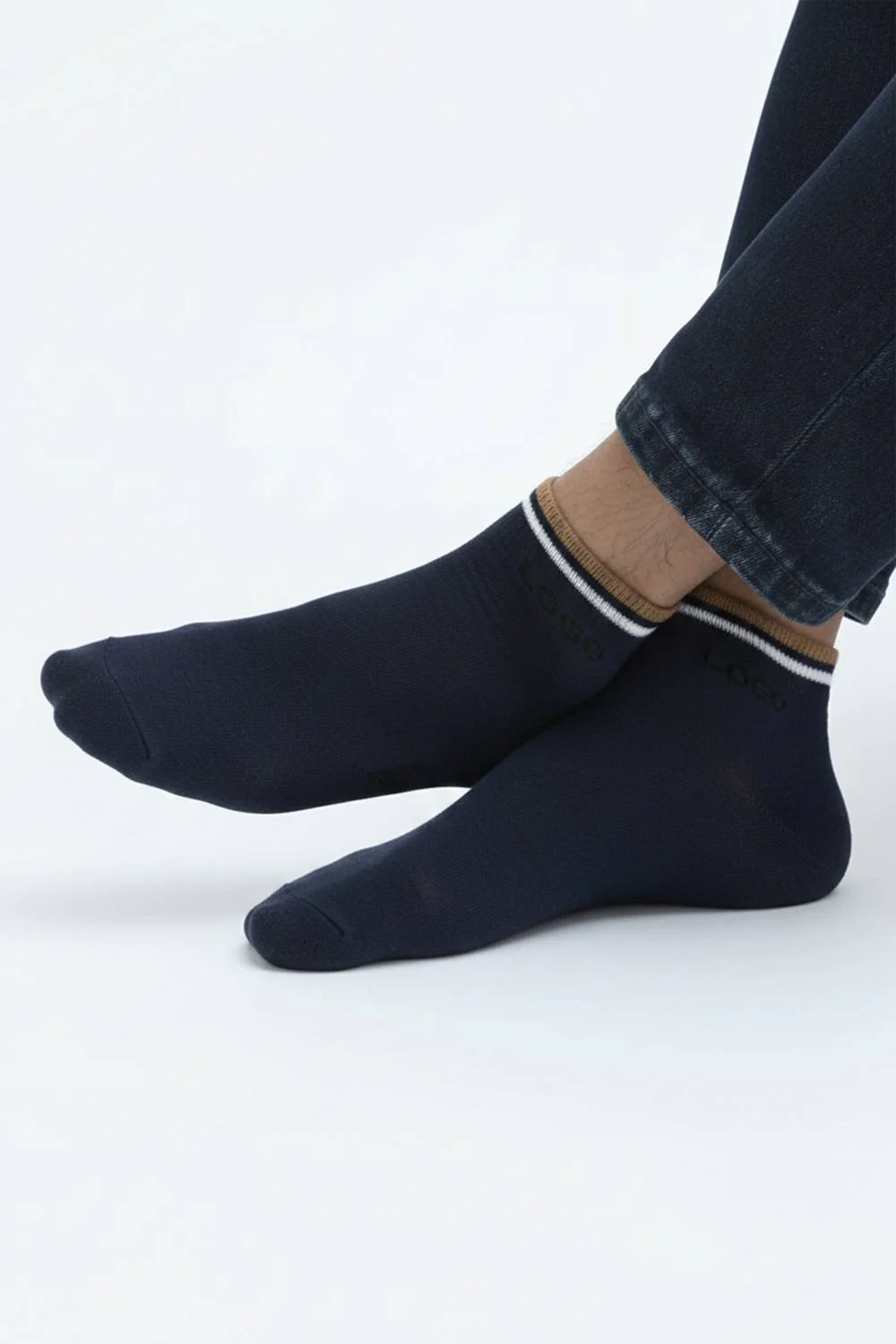 MENS ANKLE COTTON SOCKS 2P